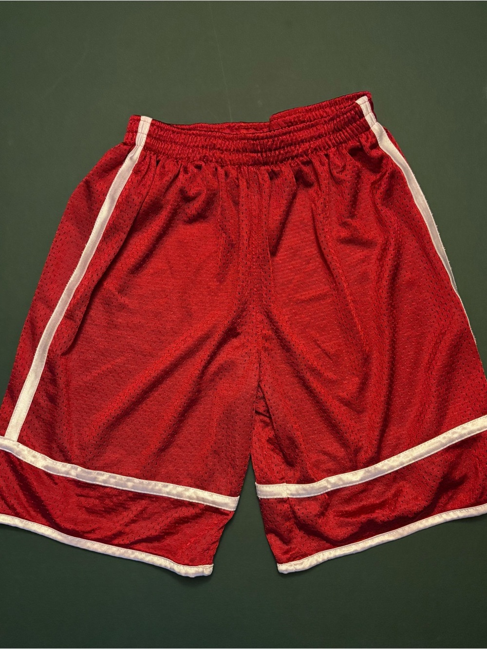 Your boys medium red mesh shorts